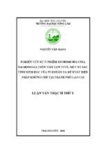 Nghiên cứu sự ô nhiễm escherichia coli và salmonella trên thịt lợn tươi một số đặc tính sinh học của vi khuẩn và đề xuất biện pháp khống chế tại thành phố lào cai