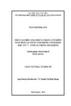 Nâng cao hiệu quả quản lý mạng lưới kênh phân phối tại trung tâm thông tin di động khu vực v công ty thông tin di động