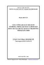 Tăng cường quản lý nhà nước về phòng chống sản xuất và buôn bản hàng giả tại chi cục quản lý thị trường tỉnh quảng ninh