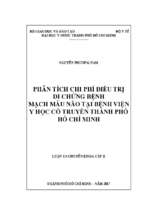 Phân tích chi phí điều trị di chứng bệnh mạch máu não tại bệnh viện y học cổ truyền thành phố hồ chí minh