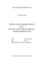 Kiểm soát chất lượng kiểm toán dự án đầu tư xây dựng cơ bản do kiểm toán nhà nước chuyên ngành ib thực hiện  
