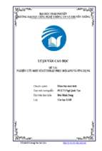 Nghiên cứu một số kỹ thuật phục hồi ảnh và ứng dụng