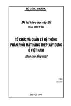 Tổ chức hệ thống phân phối mặt hàng phân bón ở việt nam