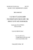 Vai trò của mảnh ghép polypropylene trong điều trị thoát vị vết mổ thành bụng