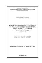 Hoạt động kinh doanh của công ty cổ phần lương thực thái nguyên thực trạng và giải pháp