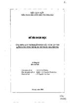 ứng dụng quy trình kiểm toán dự án đầu tư xây dựng vào kiểm toán các công trình dự án thuộc địa phương