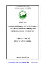 Giải pháp phát triển sản xuất bưởi diễn theo hướng bền vững trên địa bàn huyện thanh sơn tỉnh phú thọ