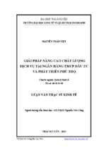 Giải pháp nâng cao chất lượng dịch vụ tại ngân hàng tmcp đầu tư và phát triển phú thọ