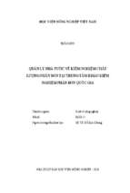 Quản lý nhà nước về kiểm nghiệm chất lượng phân bón tại trung tâm khảo kiểm nghiệm phân bón quốc gia  