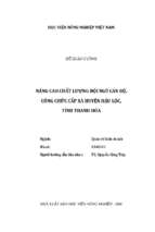 Nâng cao chất lượng đội ngũ cán bộ, công chức cấp xã huyện hậu lộc, tỉnh thanh hóa  