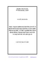 Thực trạng kiểm soát đường huyết ở bệnh nhân đái tháo dường tuýp 2 điều trị ngoại trú cư trú tại phường phan đình phùng thành phố thái nguyên và một số yếu tố liên quan