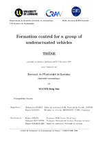 Formation control for a group of underactuated vehicles