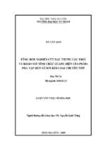 Tổng hợp nghiên cứu đặc trưng cấu trúc và khảo sát tính chất quang điện của pbtio3 pha tạp một số ion kim loại chuyển tiếp