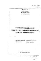 Nghiên cứu cân bằng nước phục vụ phát triển dân sinh kinh tế vùng ven biển miền trung đánh giá tài nguyên nước vùng ven biển miền trung từ quảng bình đến bình thuận