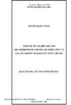 Thiết kế vector biểu hiện gen organophosporus hydrolase ophc2 phục vụ tạo cây chuyển gen phân hủy thuốc trừ sâu