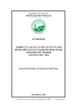 Nghiên cứu giá đất và một số yếu tố ảnh hưởng đến giá đất ở tại huyện bình chánh thành phố hồ chí minh giai đoạn 2016 2018