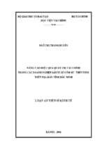Nâng cao hiệu quả quản trị tài chính trong các doanh nghiệp sản xuất gốm sứ thủy tinh trên địa bàn tỉnh bắc ninh