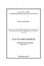 Một số giải pháp chủ yếu nhằm nâng cao năng lực cạnh tranh tại công ty chè sông cầu tỉnh thái nguyên