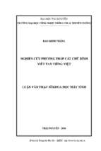 Nghiên cứu phương pháp cắt chữ dính viết tay tiếng việt