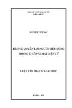 Bảo vệ quyền lợi người tiêu dùng trong thương mại điện tử