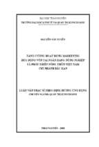 Tăng cường hoạt động marketing huy động vốn tại agribank chi nhánh tỉnh bắc kạn