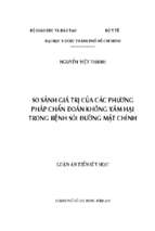 So sánh giá trị của các phương pháp chẩn đoán không xâm hại trong bệnh sỏi đường mật chính