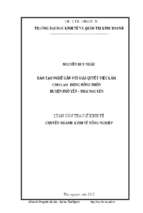 đào tạo nghề gắn với giải quyết việc làm cho lao động nông thôn huyện phổ yên thái nguyên
