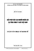 Giải pháp đào tạo nguồn nhân lực tại tổng công ty giấy việt nam