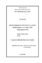 Hỗ trợ sinh kế đối với người lao động khmer từ thực tiễn tỉnh bình dương