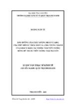 ảnh hưởng của chất lượng dịch vụ adsl của vnpt đến sự thỏa mãn và lòng trung thành của khách hàng tại trung tâm viễn thông đồng hỷ thuộc viễn thông thái nguyên