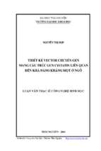 Thiết kế vector chuyển ghen mang cấu trúc gen cystatin liên quan đến khả năng kháng mọt ở ngô