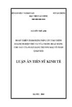 Hoàn thiện thẩm định năng lực tài chính doanh nghiệp nhỏ và vừa trong hoạt động cho vay của ngân hàng thương mại cổ phần quân đội