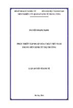 Phát triển tập đoàn hóa chất việt nam trong nền kinh tế thị trường