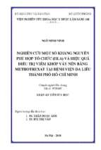 Luận án tiến sĩ nghiên cứu một số kháng nguyên phù hợp tổ chức (hla) và hiệu quả điều trị viêm khớp vảy nến
