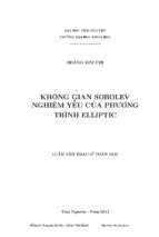 Không gian sobolev nghiệm yếu của phương trình elliptic