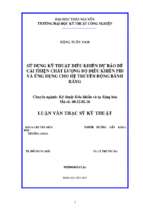 Sử dụng kỹ thuật điều khiển dự báo để cải thiện chất lượng bộ điều khiển pid và ứng dụng cho hệ truyền động bánh răng