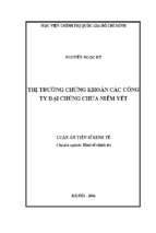 Thị trường chứng khoán các công ty đại chúng chưa niêm yết