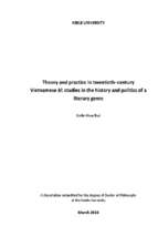 Theory and practice in twentieth century vietnamese kí studies in the history and politics of a literary genre