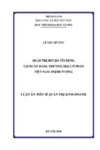 Quản trị rủi ro tín dụng tại ngân hàng thương mại cổ phần việt nam thịnh vượng