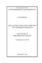 Nâng cao chất lượng cán bộ công chức của cục hải quan tỉnh lào cai