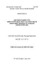 Góp phần nghiên cứu ghép xương mào chậu có cuống mạch trong điều trị họai tử vô mạch chỏm xương đùi