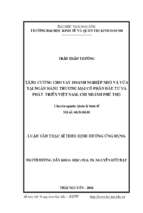 Tăng cường cho vay doanh nghiệp nhỏ và vừa tại ngân hàng thương mại cổ phần đầu tư và phát triển việt nam chi nhánh phú thọ