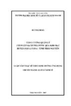 Tăng cường quản lý chi ngân sách nhà nước qua kho bạc huyện phú lương tỉnh thái nguyên