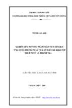 Nghiên cứu phương pháp phân tích hồi quy ứng dụng trong phân tích dữ liệu kê khai nộp thuế phục vụ thanh tra