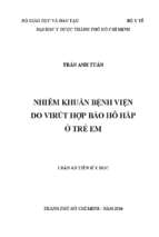 Nhiễm khuẩn bệnh viện do virút hợp bào hô hấp ở trẻ em