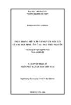 Thực trạng viết câu tiếng việt mắc lỗi của du học sinh lào ở đại học thái nguyên