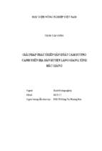 Giải pháp phát triển sản xuất cam đường canh trên địa bàn huyện lạng giang, tỉnh bắc giang  
