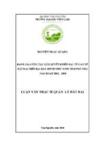 đánh giá công tác giải quyết khiếu nại tố cáo về đất đai trên địa bàn huyện phù ninh tỉnh phú thọ giai đoạn 2014 2018