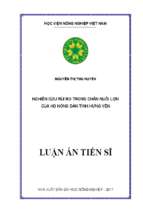 Nghiên cứu rủi ro trong chăn nuôi lợn của hộ nông dân tỉnh hưng yên