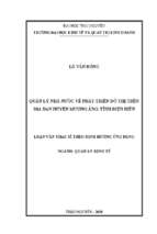 Quản lý nhà nước về phát triển đô thị trên địa bàn huyện mường ảng tỉnh điện biên